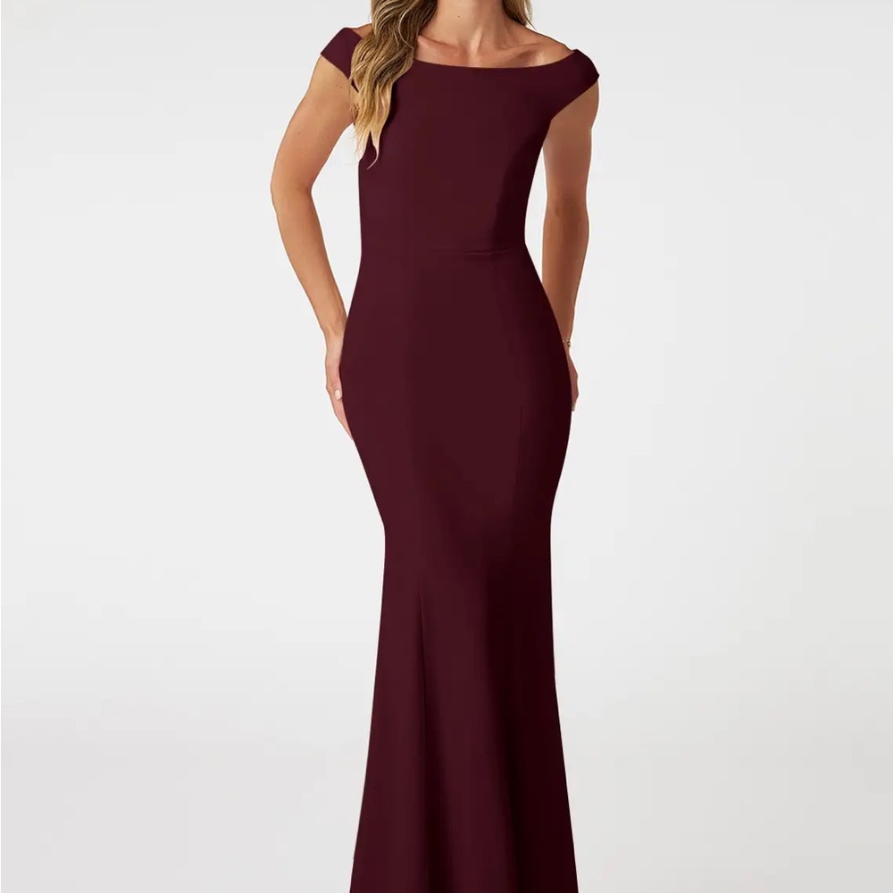 Azazie bridesmaids dress in Cabernet